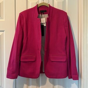 Women’s Neon Berry Gibson Look Notch Collar Blazer, size S, NWT